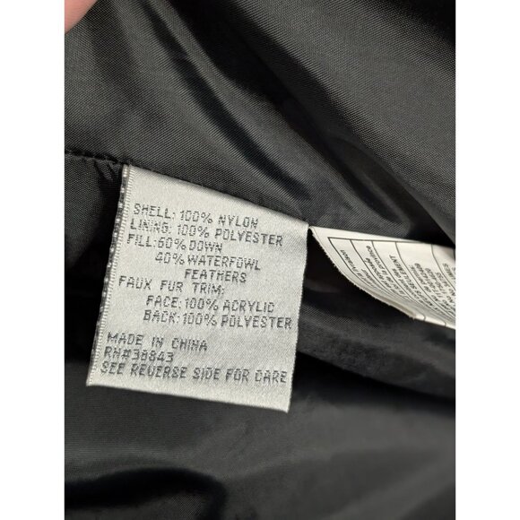 Larry Levine Womens Black Down Coat Faux Fur Hood 3X Long Warm Winter Puffer - Picture 7 of 16